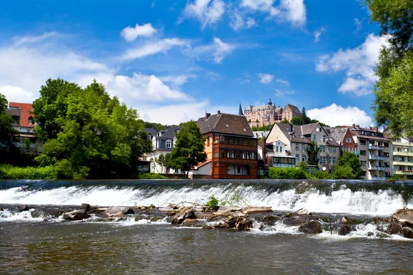 Lahn-rivier in marburg — Stockfoto