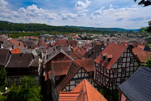 Incantevole città di Marburg — Foto Stock