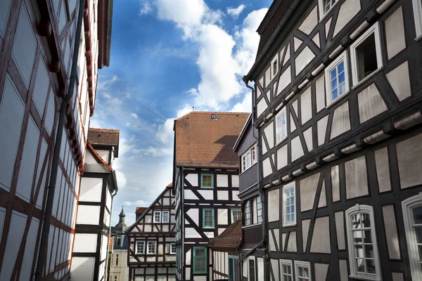 Traditionelle Häuser in Marburg — Stockfoto