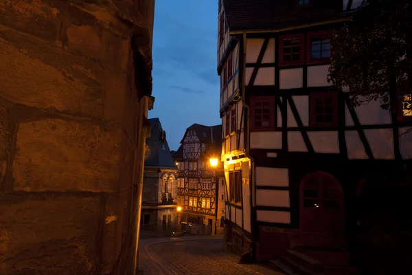 Nachtstraßen in Marburg — Stockfoto