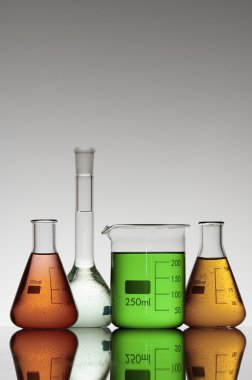 Laboratory beakers clipart