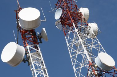 Telecommunications towers clipart