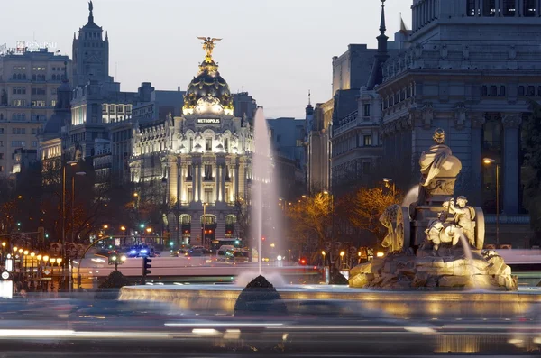 Ночь Мадрид — стоковое фото