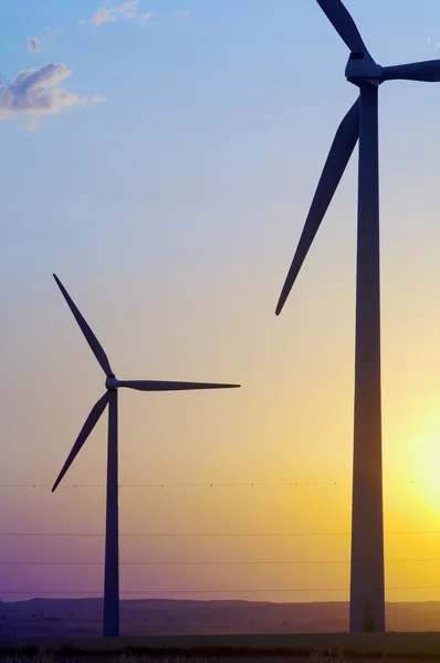 Dois moinhos de vento — Fotografia de Stock