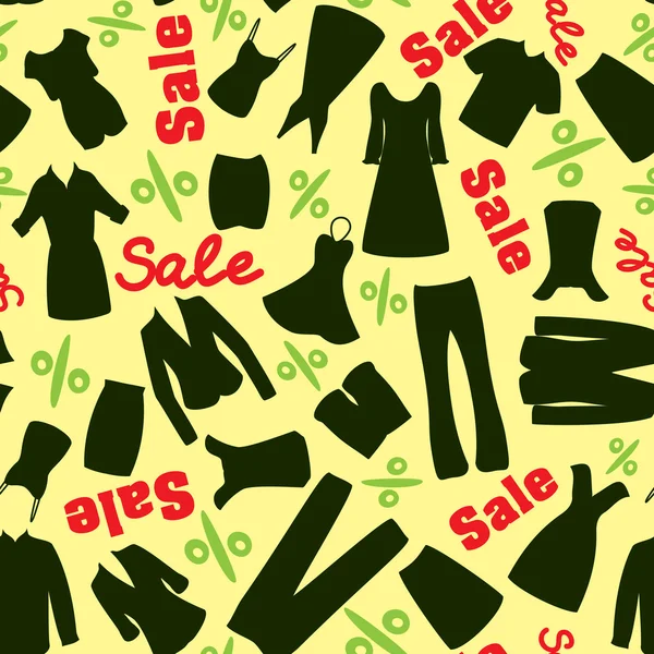Pattern of clearance sale in the clothing store — Stock Vector