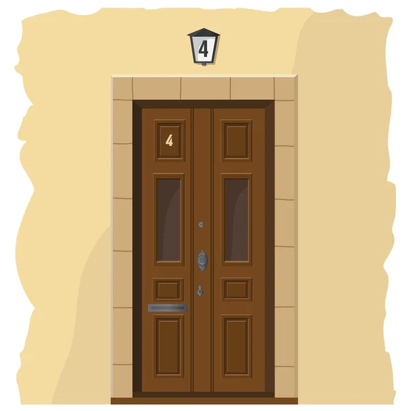 Παλιά ξύλινη πόρτα — Διανυσματικό Αρχείο
