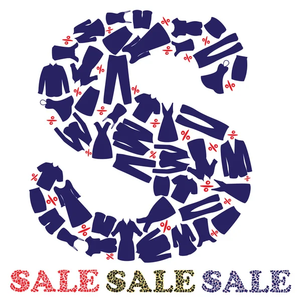 SALE with different clothes — Stock Vector