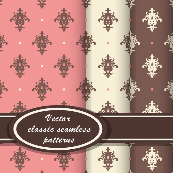 Patrones clásicos elegantes — Archivo Imágenes Vectoriales