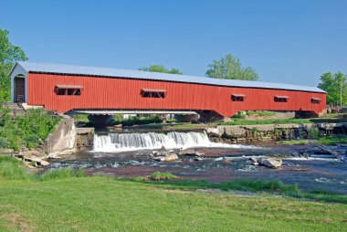 Covered Bridge in Rural Indiana clipart