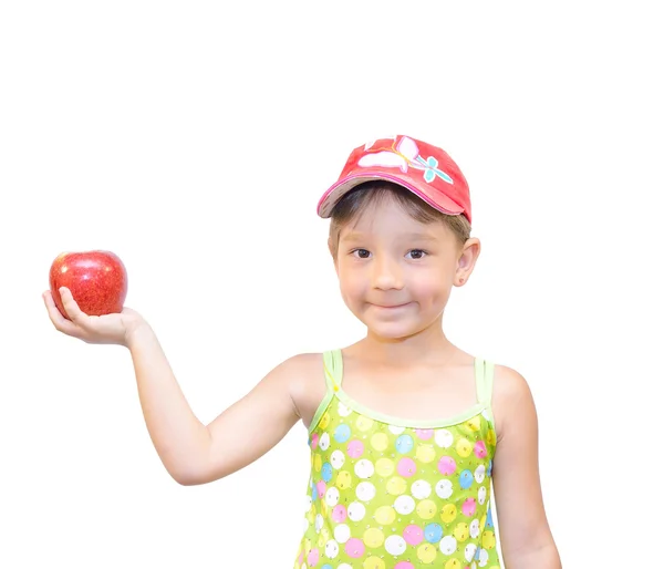 A criança e a maçã — Fotografia de Stock