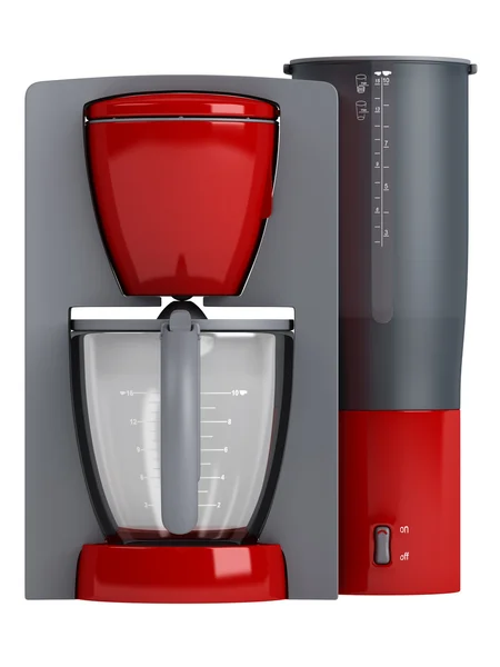 Red coffee maker — Stock Photo, Image
