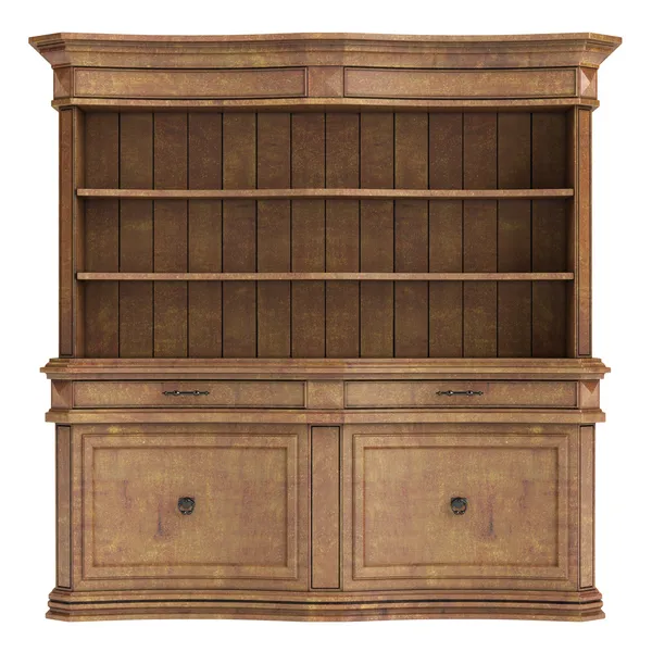 Античный деревянный шкаф — стоковое фото