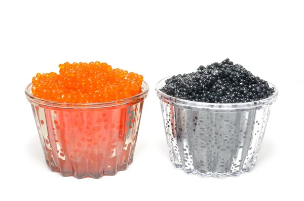 Red and black fish caviar — Stock Photo, Image