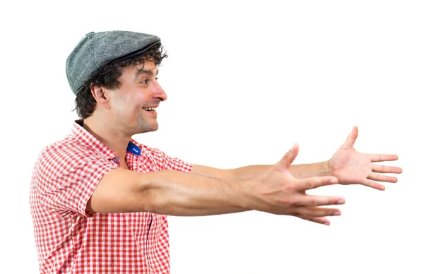 Man with open arms — Stock Photo, Image