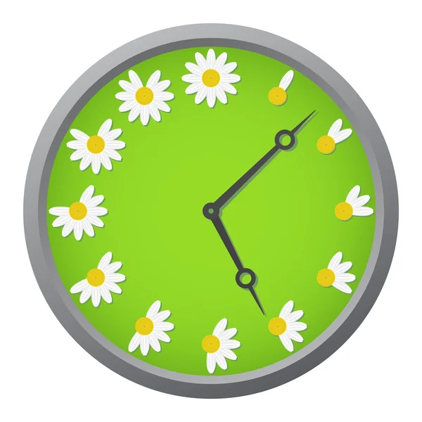 Daisy clock — Stock Vector