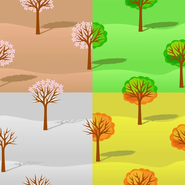 stock vector Four seasons