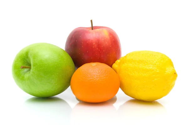 Ripe fruit on white background — Stock Photo, Image