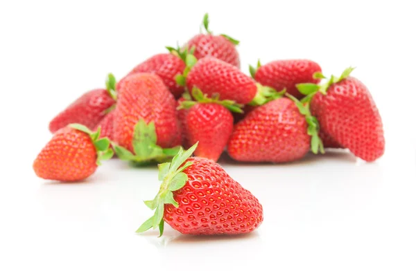 Strawberries on white background close-up — Stock Photo, Image