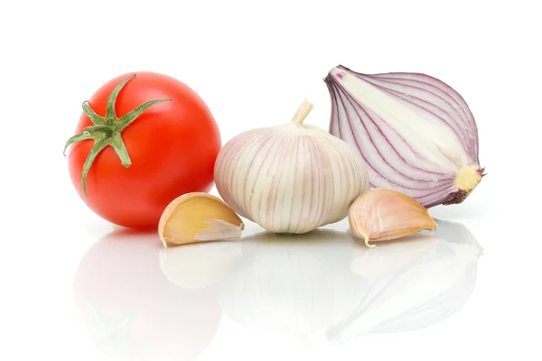 Gemüse auf weißem Hintergrund Nahaufnahme — Stockfoto