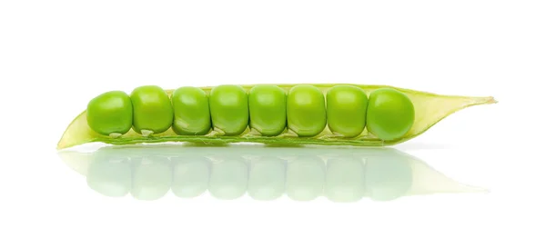 过氧化物酶的影响在白色背景上的豌豆 — 图库照片