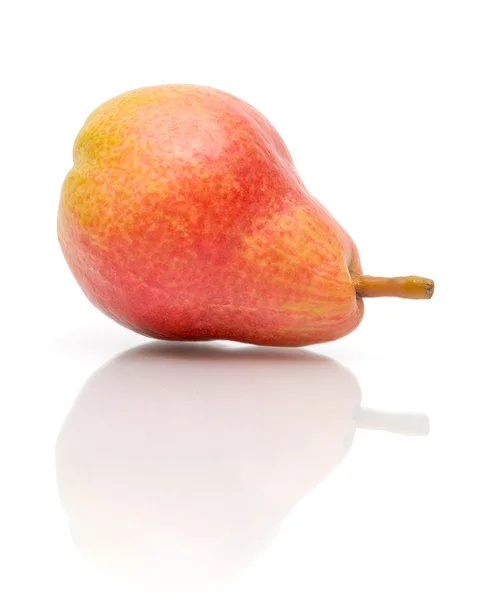 Ripe pear on white background close-up — Stock Photo, Image