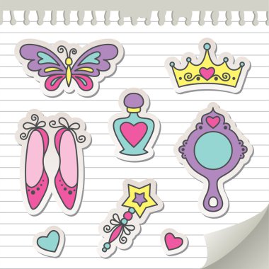 Set of stickers clipart