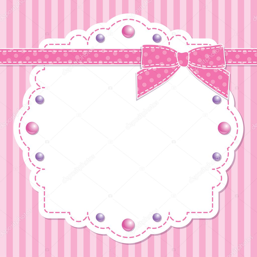 Pink frame with bow