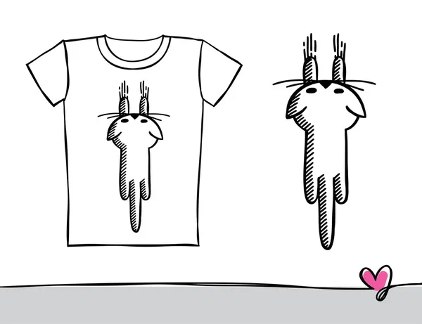 T-shirt baskı — Stok Vektör