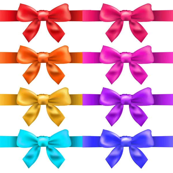 Big Ribbons With Bow — Stock Vector