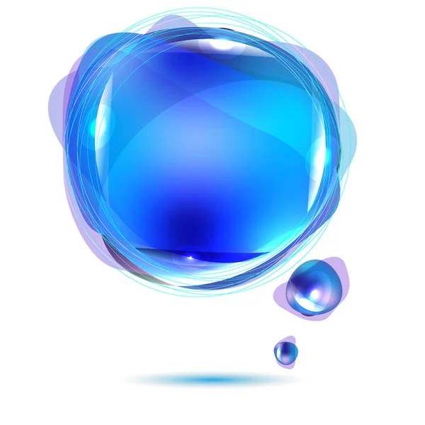 Absztrakt kék beszéd buborék — Stock Vector