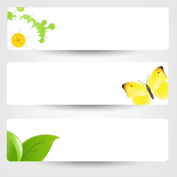Transparente mit Schmetterling — Stockvektor