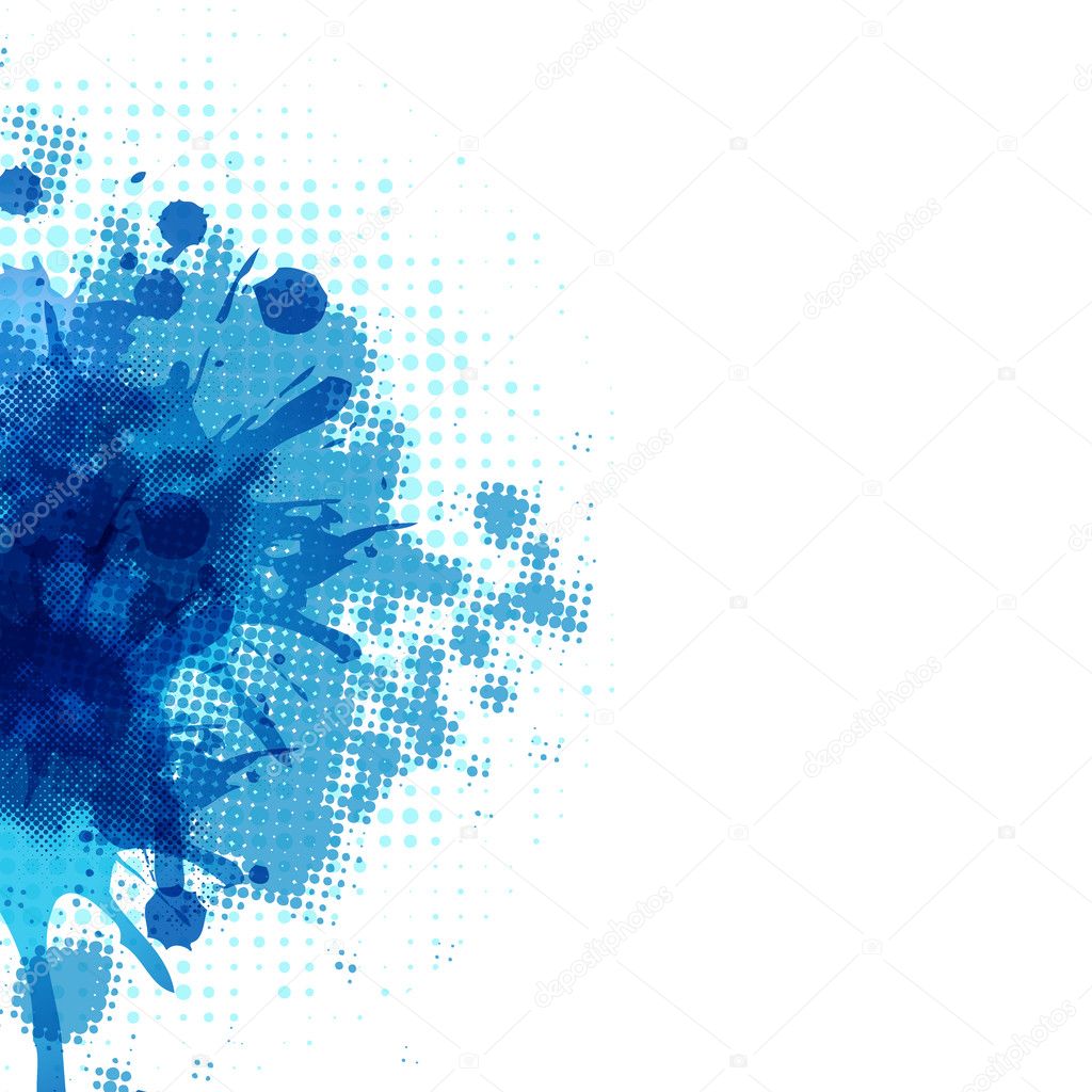 Abstract Background With Blue Blob