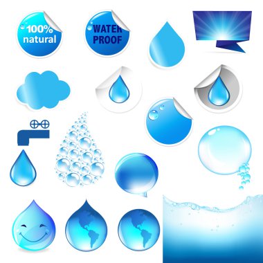 Water Symbol Big Set clipart