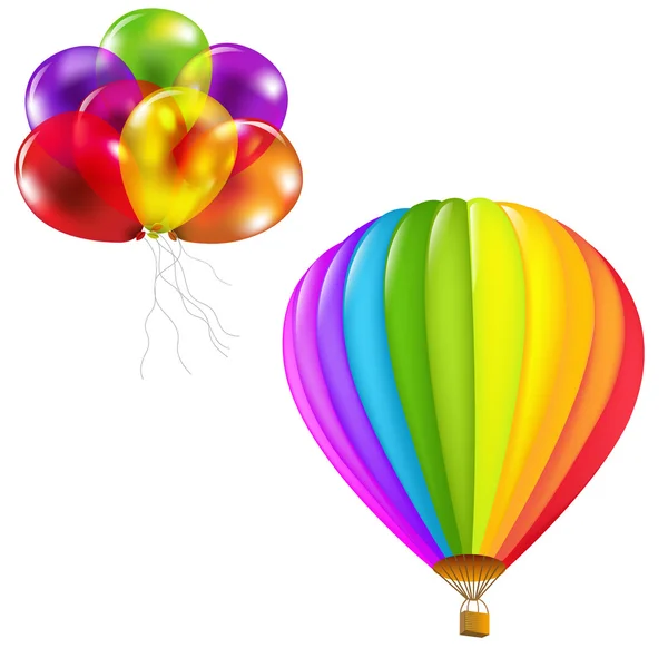 Conjunto de balões de cor — Vetor de Stock