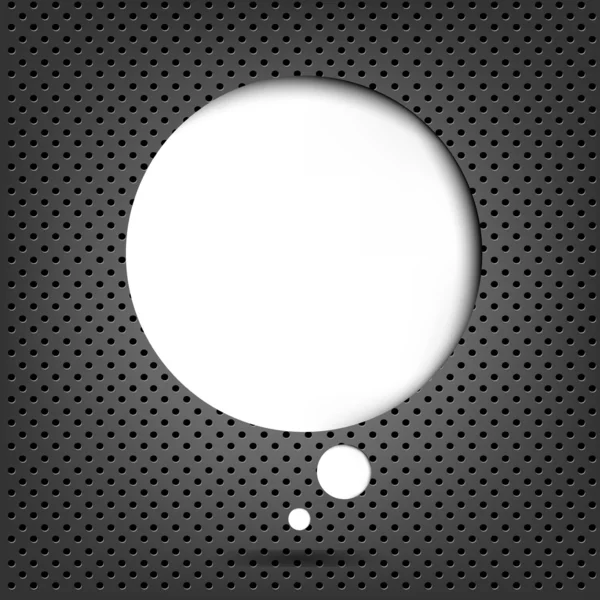 Fond métallique avec bulle de parole — Image vectorielle