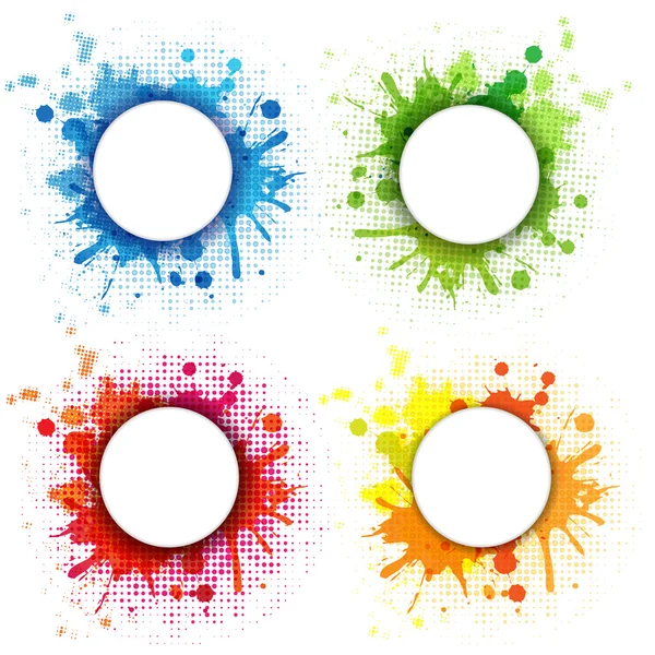 Abstract Bubble With Blobs Set — Stock Vector