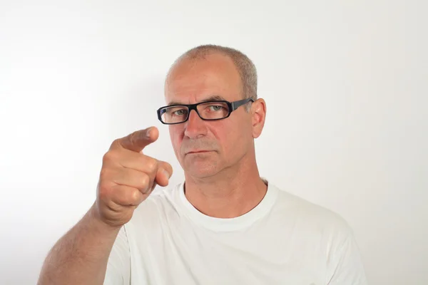 Man of fifty wearing glasses — Stock Photo, Image