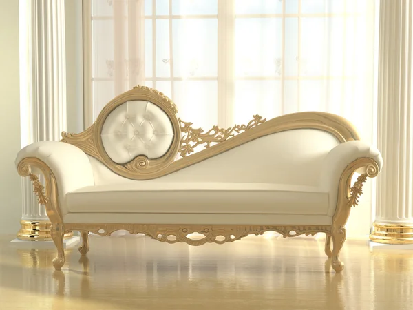 Luksusowa kanapa w nowoczesne wnętrza mieszkania — Zdjęcie stockowe