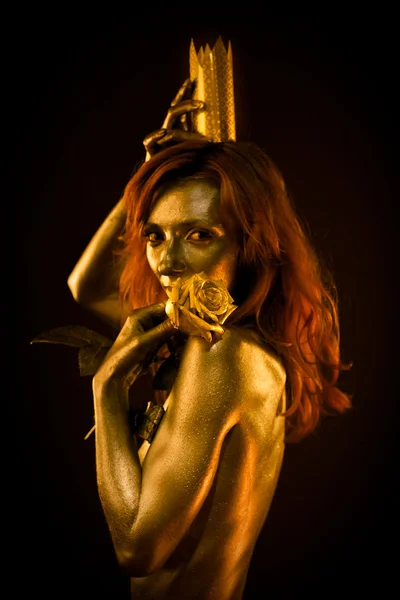 赤毛の黄金像 — ストック写真