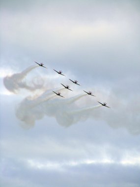 Tukums, Letonya - Ağustos 1: pzl-130 orlik ile Polonya akrobasi görünen takım uçak ekran tukums airshow olay Ağustos 1, 2009 yılında tukums, Letonya