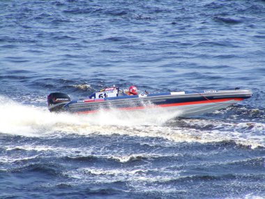 RIGA, LATVIA - 24 JULY: Rigid Inflatable Boat race 