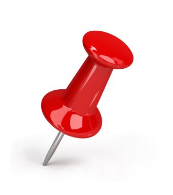 Red pushpin clipart