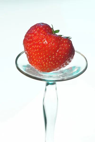 stock image Berry strawberry on the glass stand