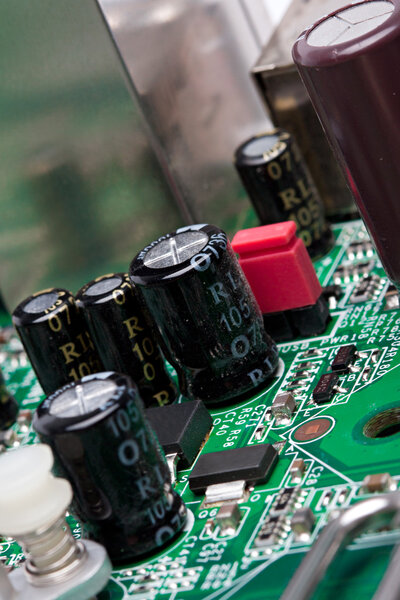 Close-up of electronic circuit board