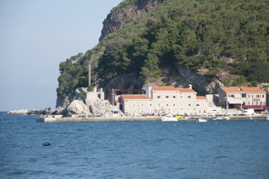 Cityscape petrovac Karadağ ile Adriyatik Denizi