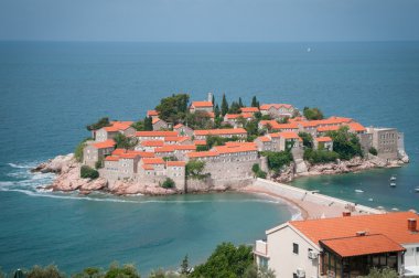 Sveti Stefan island-resort, Montenegro clipart