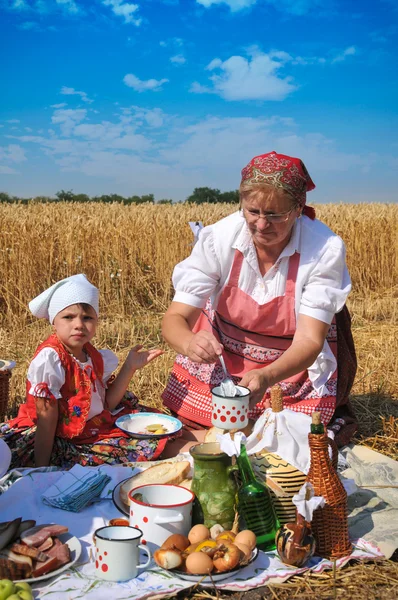 stock image Traditional breakfast of wheat field