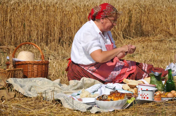 stock image Traditional breakfast of wheat field