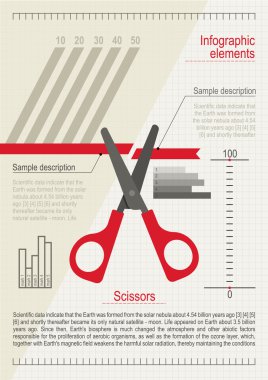 infographics ayarlayın. kesme makası