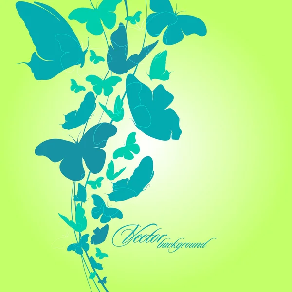 Beautiful abstract background with butterfly. — Stock Vector